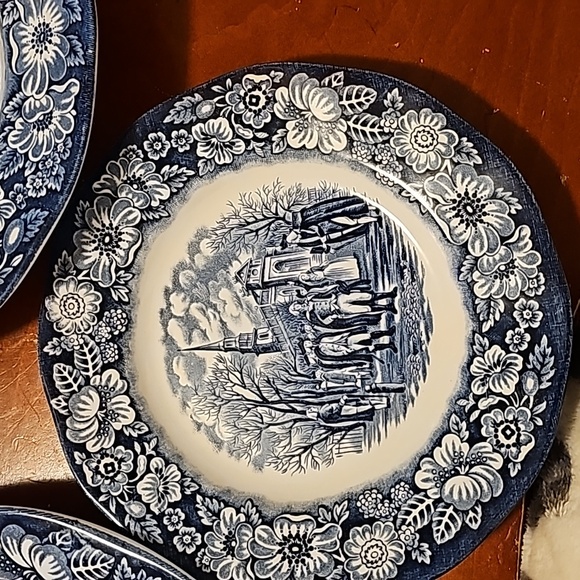 Staffordshire Ironstone place settings..set of plate, bowl, and salad plate - Picture 2 of 6